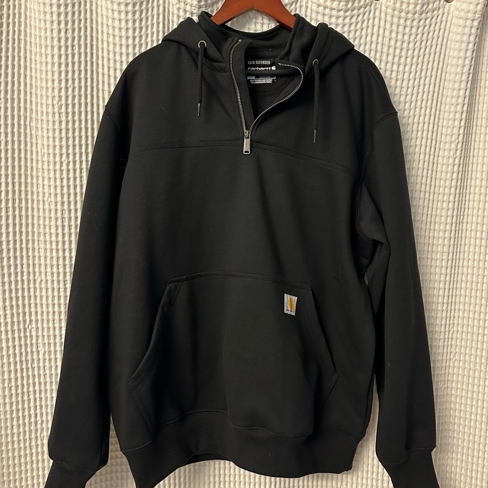 Carhartt Men’s Black Rain Defender Hooded Sweatshirt